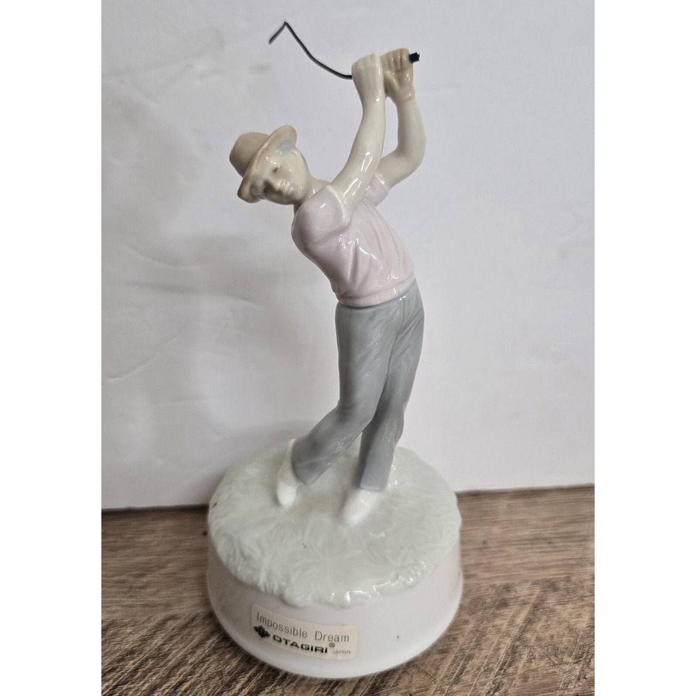 Vintage Otagiri Golfer Music‎ Box "Impossible Dream" Japan 1970's -TESTED Plays - Picture 9 of 9